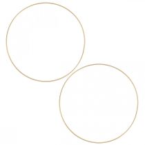 Artikel Metallring dekorring Scandi ring deco loop golden Ø25cm 4st