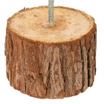 Artikel Dekorativ rund ring på träbas, metall, för torkade blommor, 52 cm