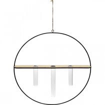 Artikel Dekorativ ring att hänga med glasögon metall svart Ø35cm