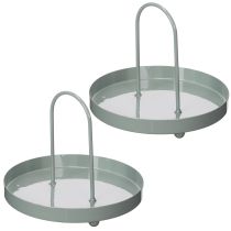 Artikel Dekorativ bricka för användning i köket och för att dekorera matbordet, högt handtag, 18 cm