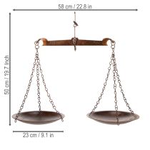 Artikel Skaldekoration i nostalgisk design för kök och vardagsrum, vintagestil, 58 cm