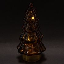 Artikel LED-julgransdekoration i glas för inomhusbruk, batteridriven, 13 cm, 2 stycken