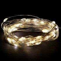 Artikel Mikro-LED-ljusslingor med 20 varmvita timer och batteri, 6 st
