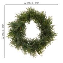 Artikel Mini adventskrans konstgjord som riktiga tallbarr Ø22cm