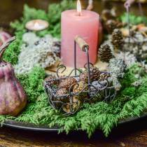 Artikel Mini trådkorgvariant med trähandtag, rostbrun, H10,5–11,5cm, 9 st.