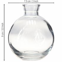 Artikel Mini Glasvaser Bulbous Blå Tonade Ø7,5cm H9cm 6 st