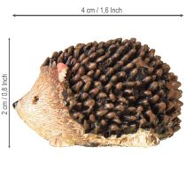 Artikel Mini igelkottdekorationsfigurer höst handmålade 4×2,5×2 cm 6 stycken