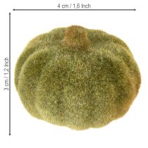 Artikel Mini pumpadekoration flockad prydnad 6 färger Ø4cm 24 st