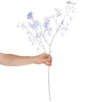 Artikel Konstgjord blommande gren med skimrande blommor, 80 cm