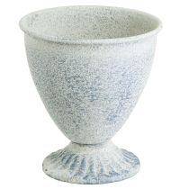 Artikel Mini trofé vas kalk metall vit blå H11,5cm 2st