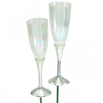 Artikel Mini champagneglas nyårsafton dekoration att sticka 7,5cm 24st