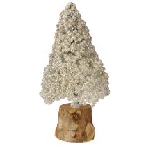 Artikel Mini julgransbordsdekoration champagnevit H8cm 12 st