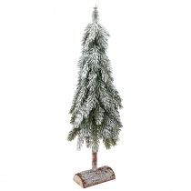 Artikel Minijulgran snötäckt grönvit med fot H60cm