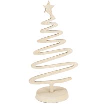 Artikel Mini julgransdekoration i metall, leroptik, beige, H30cm