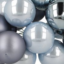 Artikel Mini julkulor glas blå matt metallic 40mm 32 st