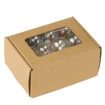 Artikel Mini julkulor glaskulor skimrande klara 3 cm 22 stycken