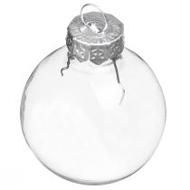 Artikel Mini julkulor glas retro transparent Ø3cm 22 st