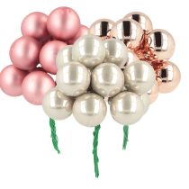 Artikel Mini julkulor glas rosa kräm Ø25mm 140 st
