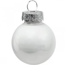 Artikel Mini julkulor glas vita glansiga/matta Ø2,5cm 22 st