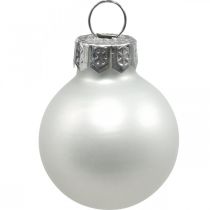 Artikel Mini julkulor glas vit glans/matt Ø2,5cm 24 st