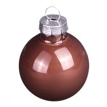 Artikel Mini julkulor guldbrun mix glas Ø3,5cm 22 st