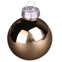 Artikel Mini julkulor guldbrun mix glas Ø3,5cm 22 st