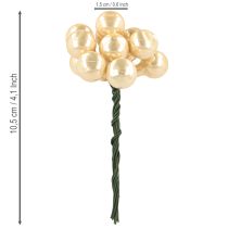 Artikel Mini julkulor på tråd guld, kräm Ø1,5 cm 140 st