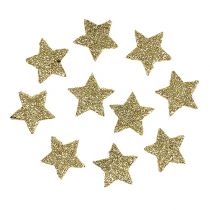 Artikel Mini glitter stjärnguld 2,5cm 96 st