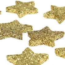 Artikel Mini glitter stjärnguld 2,5cm 96 st