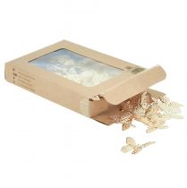 Artikel Mini Fjärilar Metall Scatter Dekoration Gyllene 3cm 50 st