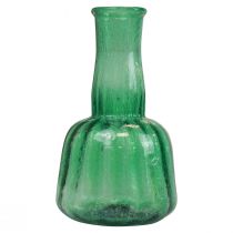 Mini glasvas blomstervas grön Ø8,5cm H15cm