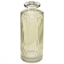 Artikel Minivaser glas med spår retro blomvas grön Ø5cm 4st