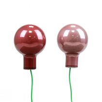 Artikel Mini julkulor trådglas vinröd rosa Ø2,5cm 140 st