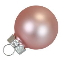 Artikel Mini julkulor glas rosa matt/blank Ø2,5cm 20 st