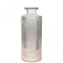 Minivas glas dekorativ flaska klar brun retro Ø5cm H13,5cm