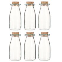 Artikel Minivaser glasvaser med kork H13,5cm Ø5,5cm 6 st