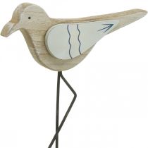 Artikel Havsdekoration, deco mås av trä, shabby chic, blått och vitt H32cm