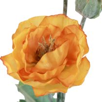 Artikel Konstgjorda Blommor Konstgjord Vallmo Blomma Dekorativ Vallmo Orange 48cm