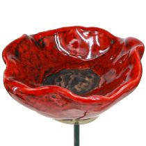 Artikel Vallmo keramik dekorativ blomplugg vallmoröd 5cm 8 st