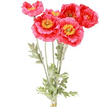 Artikel Vallmo Konstgjorda Rosa Konstgjorda Blommor Ø6–7cm L78cm 3st