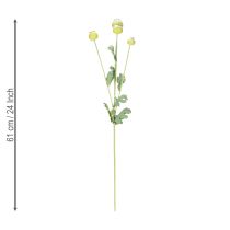 Artikel Konstgjord vallmodekorationsbukett, realistiska blommor för heminredning, 61 cm, 3 stycken