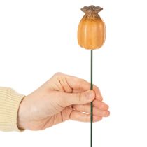 Artikel Vallmofrökapsel för trädgårdsstång - dekorativt höjdpunkt för trädgårdsdekoration och gör-det-själv-projekt - 41 cm, 4 stycken