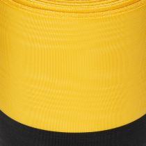 Artikel Moiréband 150mm gulsvart - sorgband, skärp, dekoration, klubbband - 25m rulle