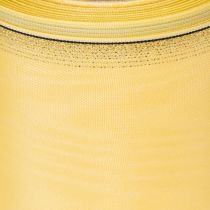 Artikel Moiréband med krans, gult med guldkant, 125 mm x 25 m - Högkvalitativt sorgband, dekorband, rosettband