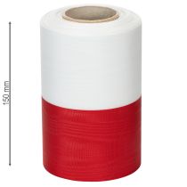 Artikel Moiré kransband, sorgband vitrött, dekorband 150 mm, minnesband fleur, acetattaft 25 m