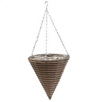 Korg ljus kon väska natur Ø30cm H36cm