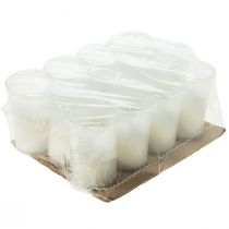 Artikel Påfyllningsljus för gravljus vit H10cm 12 st