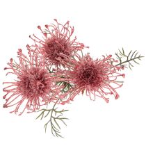 Artikel Konstgjord blomma nåldyna protea blommande gren 65cm 3st