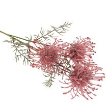 Artikel Konstgjord blomma nåldyna protea blommande gren 65cm 3st