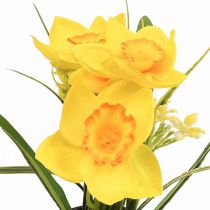 Påsklilja i kruka påsklilja gul konstgjord blomma H21cm